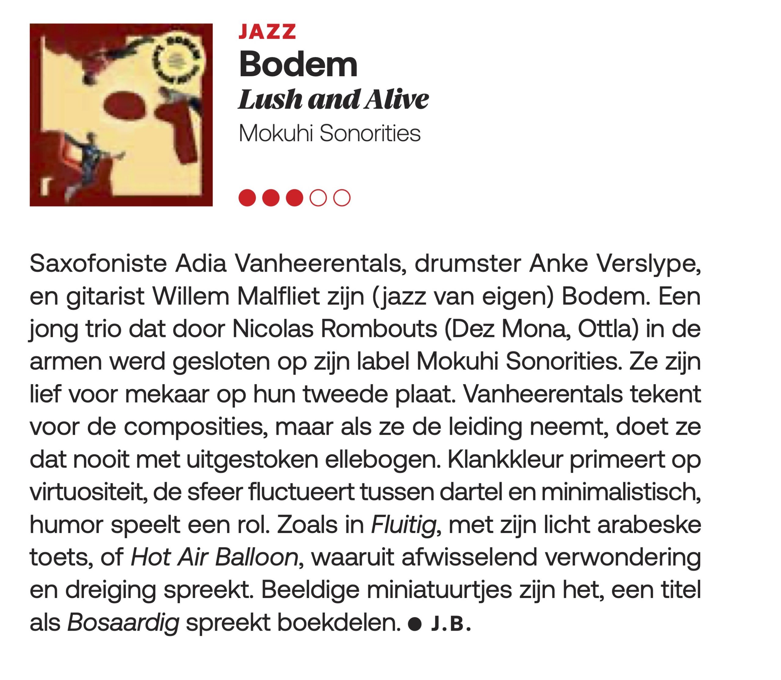 Bodem Lush and Alive album review Focus Knack