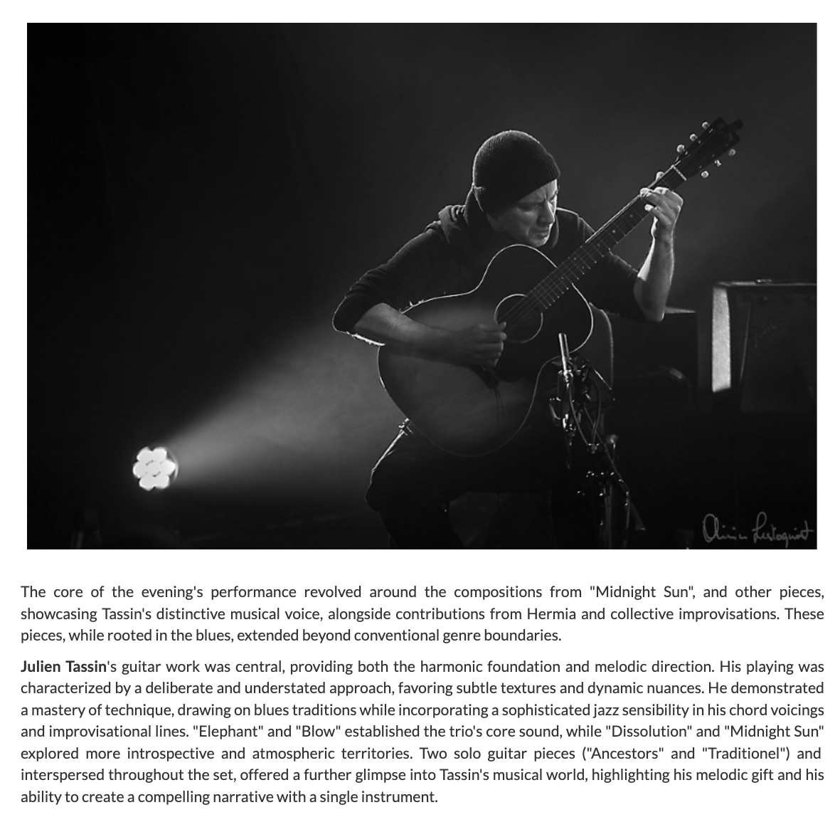 Live review Tassin Hermia Joris Marni Jazzhalo