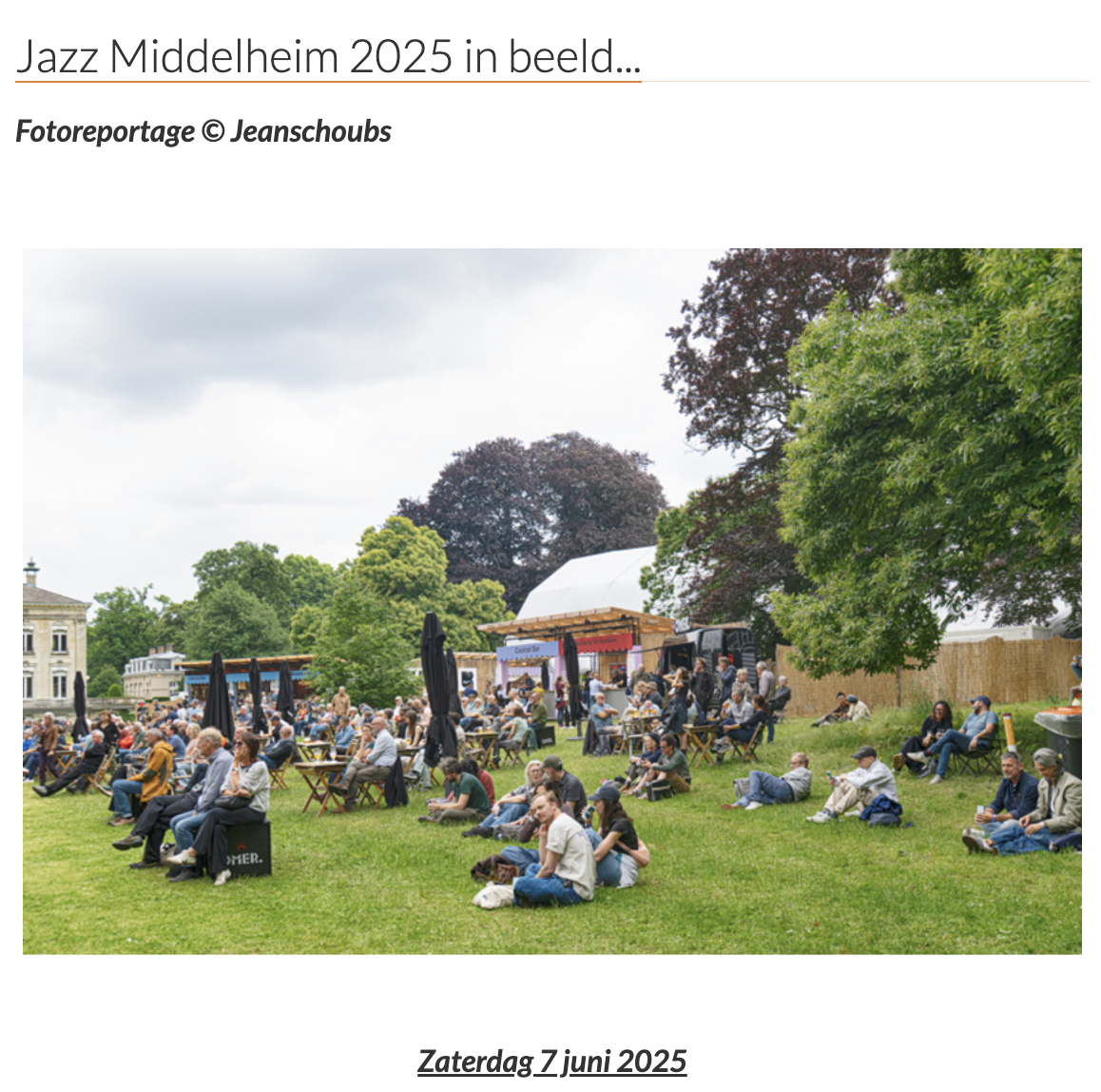 Jazz'halo fotoreportage Cinema Paradiso Jazz Middelheim
