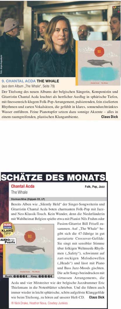 Audio + Stereoplay Album review The Whale Chantal Acda