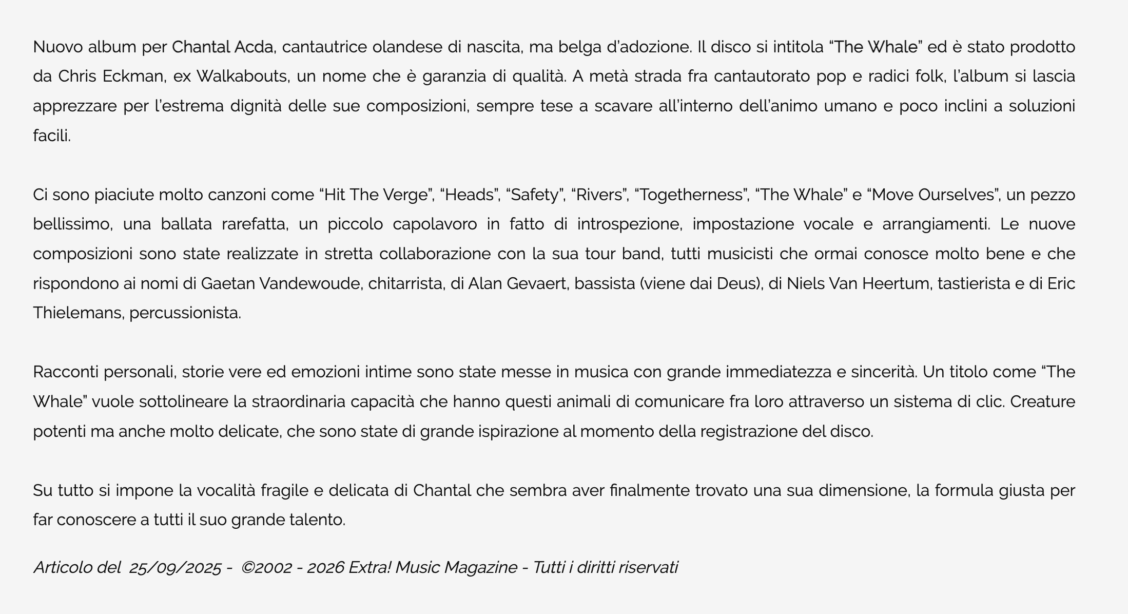 Chantal Acda XYM album review
