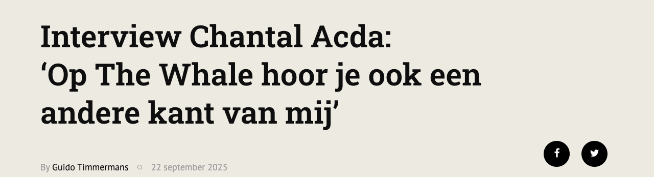 Dansende Beren Chantal Acda interview