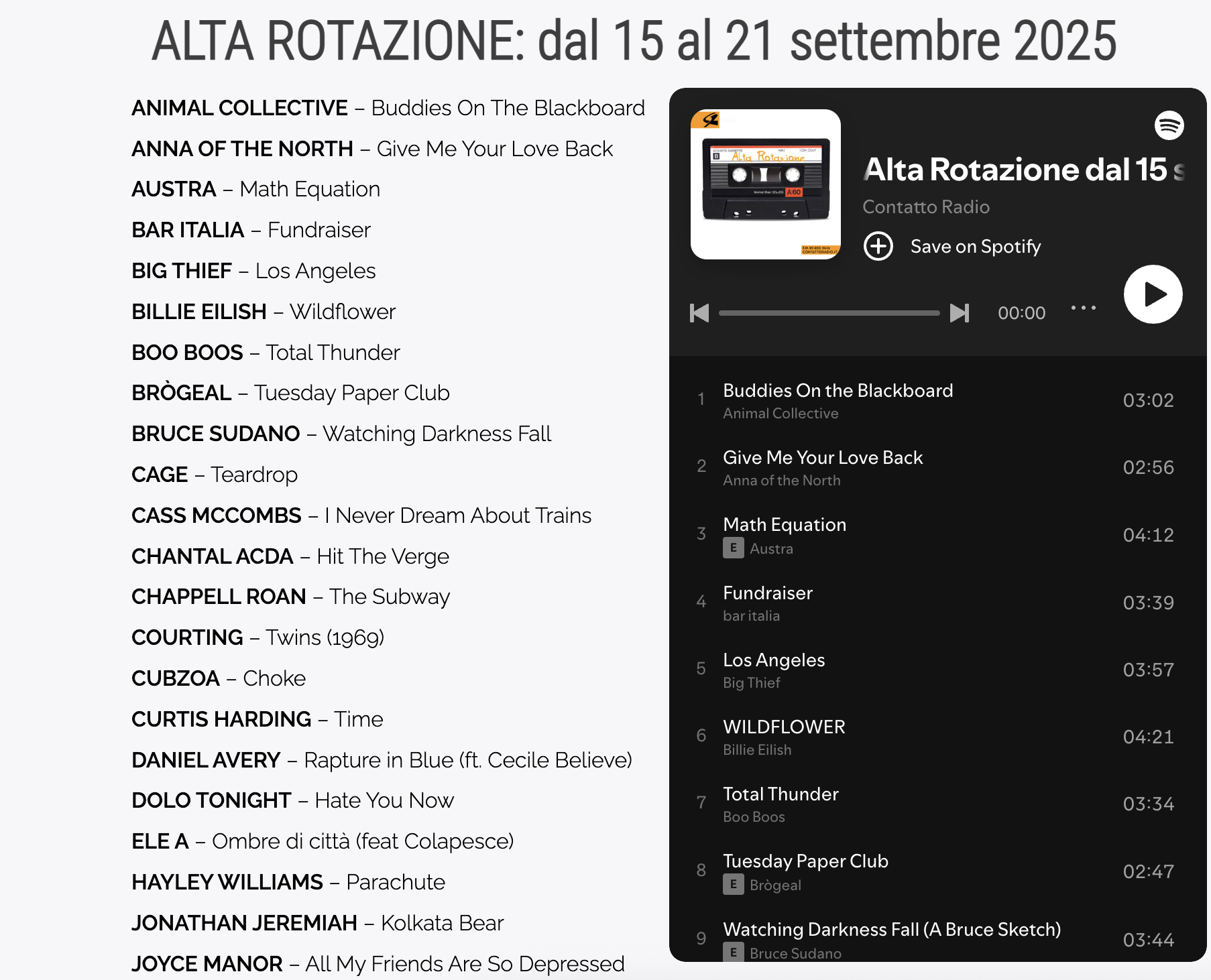Contatto Radio Chantal Acda Hit the verge