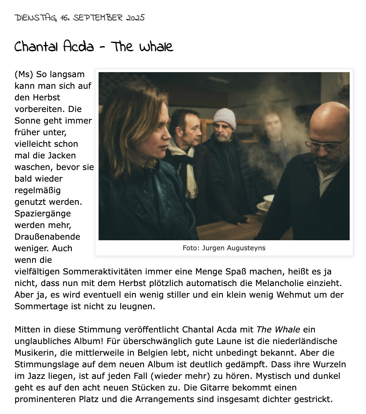 Luser Lounge album review Chantal Acda The Whale