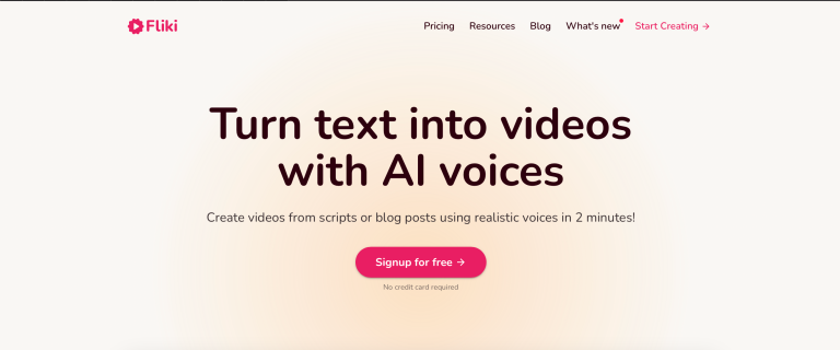 Fliki text to video - insidr.ai ai tools