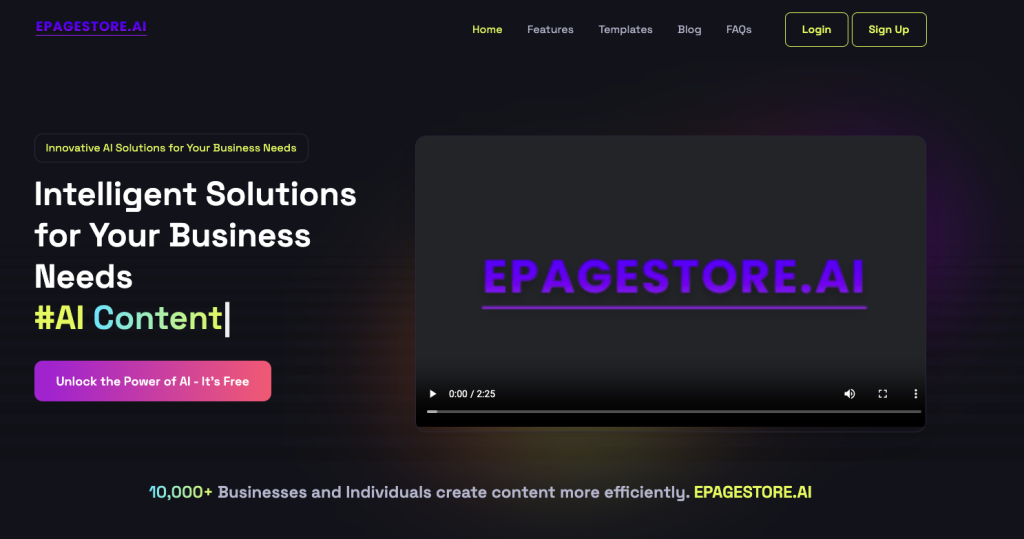 Epagestore.ai ai content generator - insidr.ai