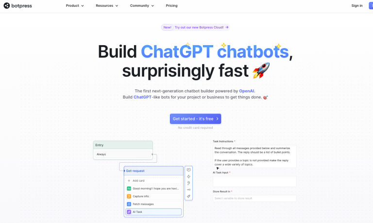 Botpress ai chatbot builder - insidr.ai