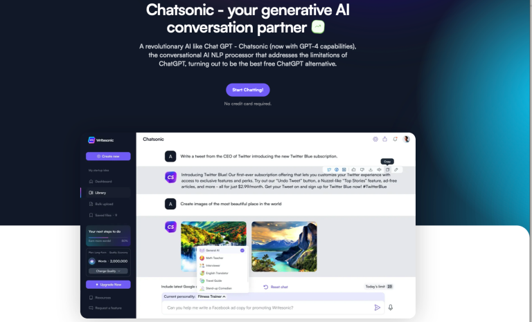 Chatsonic - Best AI chatbot for content - insidr.ai