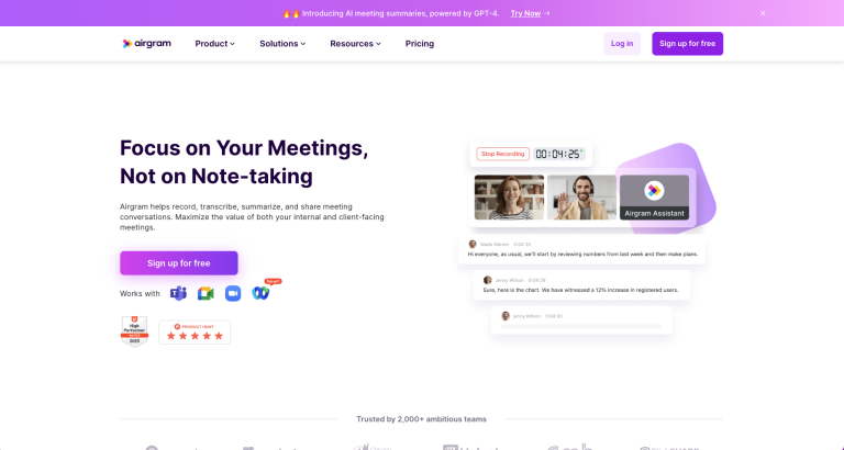 Airgram AI meeting assistant - insidr.ai