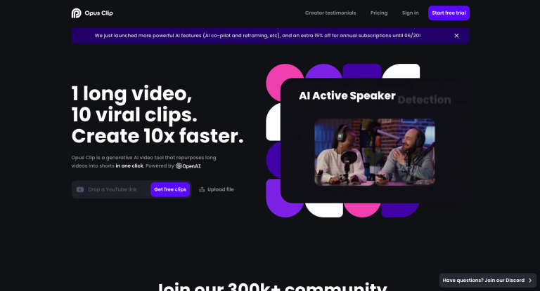 Opus Pro (Opus Clip) AI long-form to short-form content generator - insidr.ai
