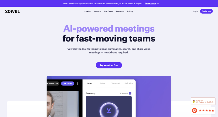 Vowel AI meeting assistant - insidr.ai