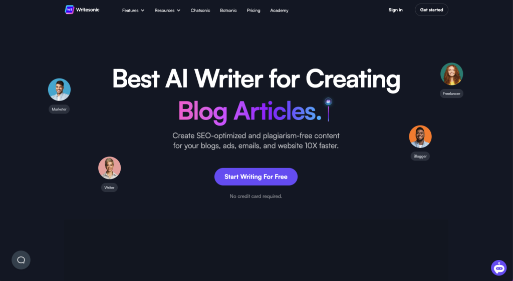 Writesonic: Ai social media tool