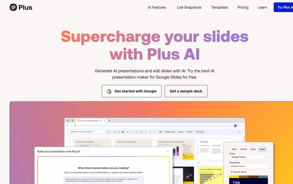 PlusAI AI presentation maker - insidr.ai