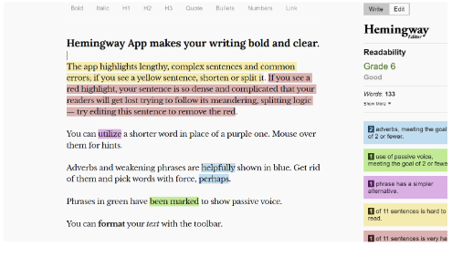 Hemmingway app for content writing - insidr.ai