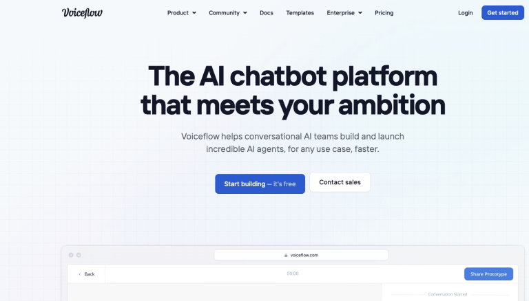 Voiceflow AI chatbot and AI agent builder - insidr.ai