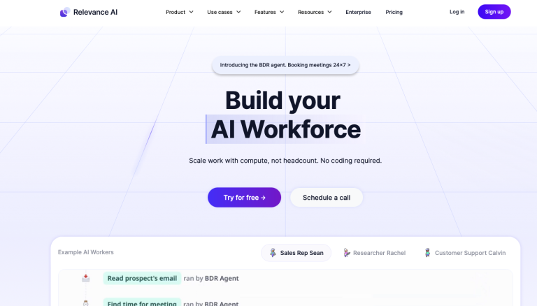 Relevance AI build your own AI workforce - insidr.ai