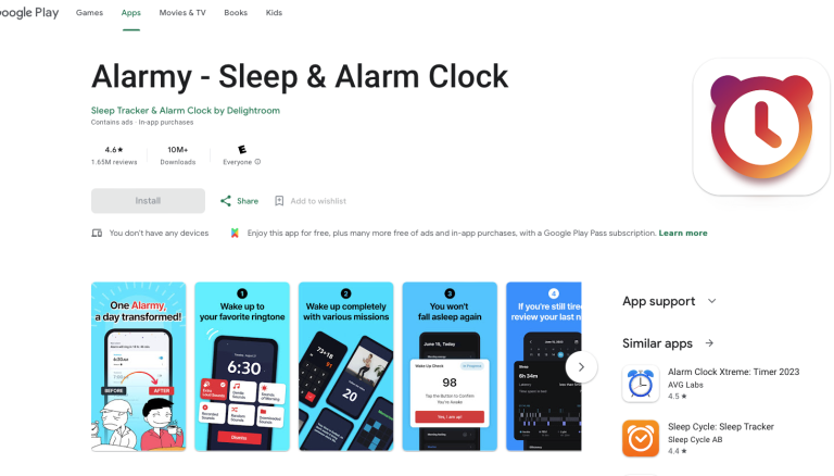 Alarmy smart alarm clock for better morning routine - insidr.ai
