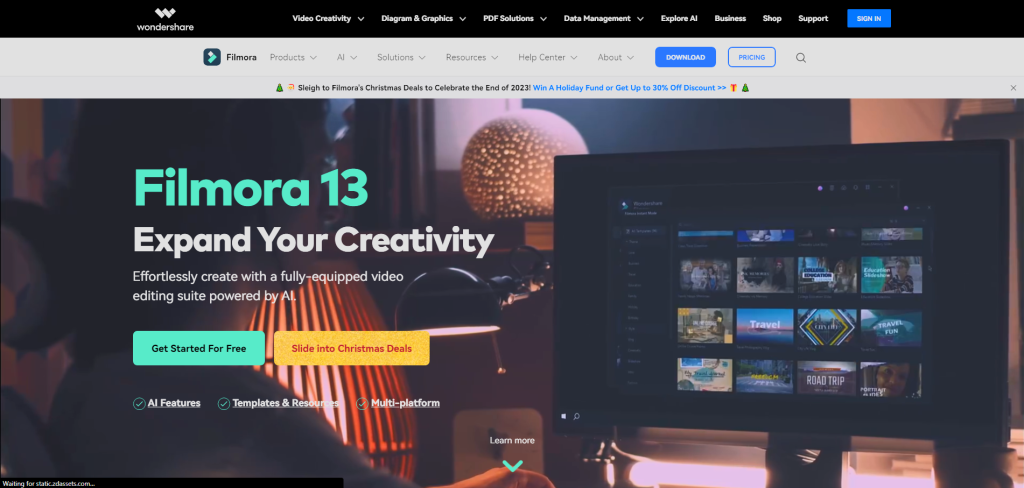 Filmora from Wondershare ai video editing software - insidrai