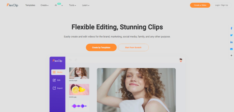 FlexClip AI video editing software - insidrai