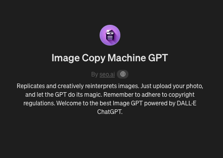 Image Copy Machine GPT