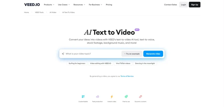 Veed Text-to-Video-AI