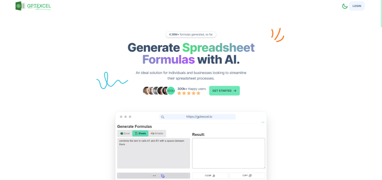 GPTExcel AI SpreadSheets