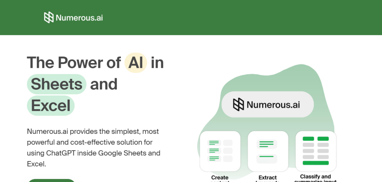 Numerous Ai SpreadSheets