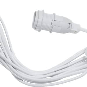 a white electrical cord with a plug