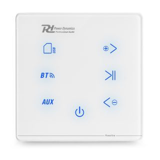 Powerline A100W indbygningsforstærker med Bluetooth – Hvid