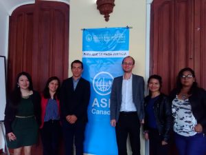 Encuentro con representantes de instituciones universitarias y la organización Abogados Sin Fronteras Canadá (ASF) en Nariño.