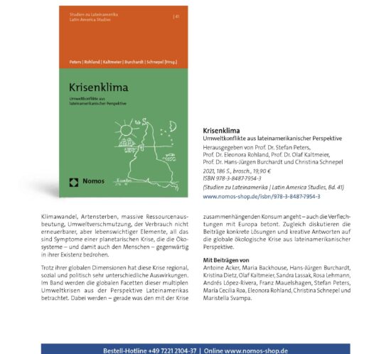 El volumen fue editado por Stefan Peters, Director de CAPAZ, y trata sobre cambio climático y afectaciones medioambientales en América Latina.