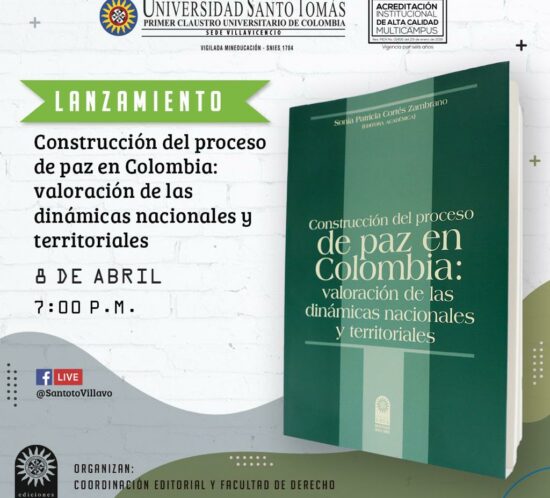 el libro fue editado por la Universidad Santo Tomás en su sede en Villavicencio y al lanzamiento estará invitado el Director de CAPAZ, Stefan Peters.