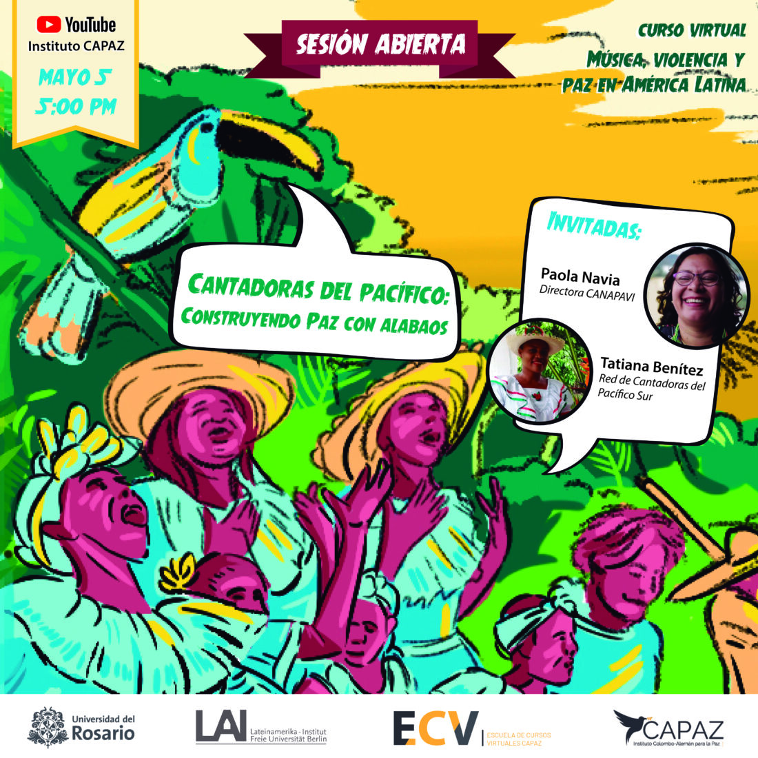 El curso música, violencia y paz en América Latina es uno de los cursos gratuitos de la ECV - Escuela de Cursos Virtuales CAPAZ.