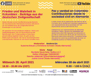 El Nodo Alemania trabaja con organizaciones de la sociedad civil en Alemania para dar a conocer y promover el trabajo de la Comisión y el Informe Final.