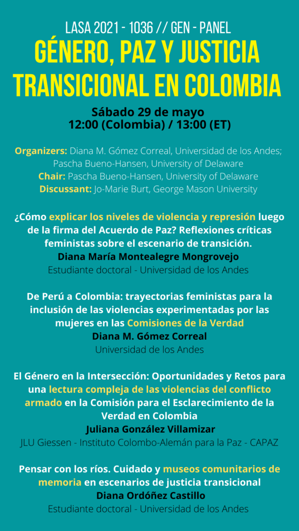 Juliana González del Instituto CAPAZ particiaprá en panel de LASA.