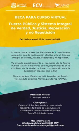 Afiche_ Fuerza pública y Sistema Integral de Verdad, Justicia, Reparación y no repetición