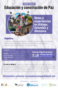 Curso virtual sobre educación y construcción de paz Insituto CAPAZ y Universidad Pedagogia