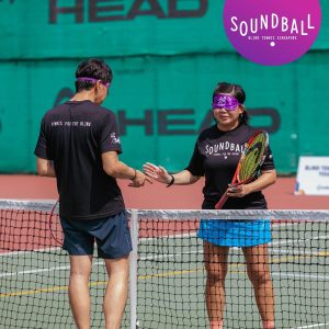 Photo of B1 Players at the 2022 Blind Tennis Singapore Tournament