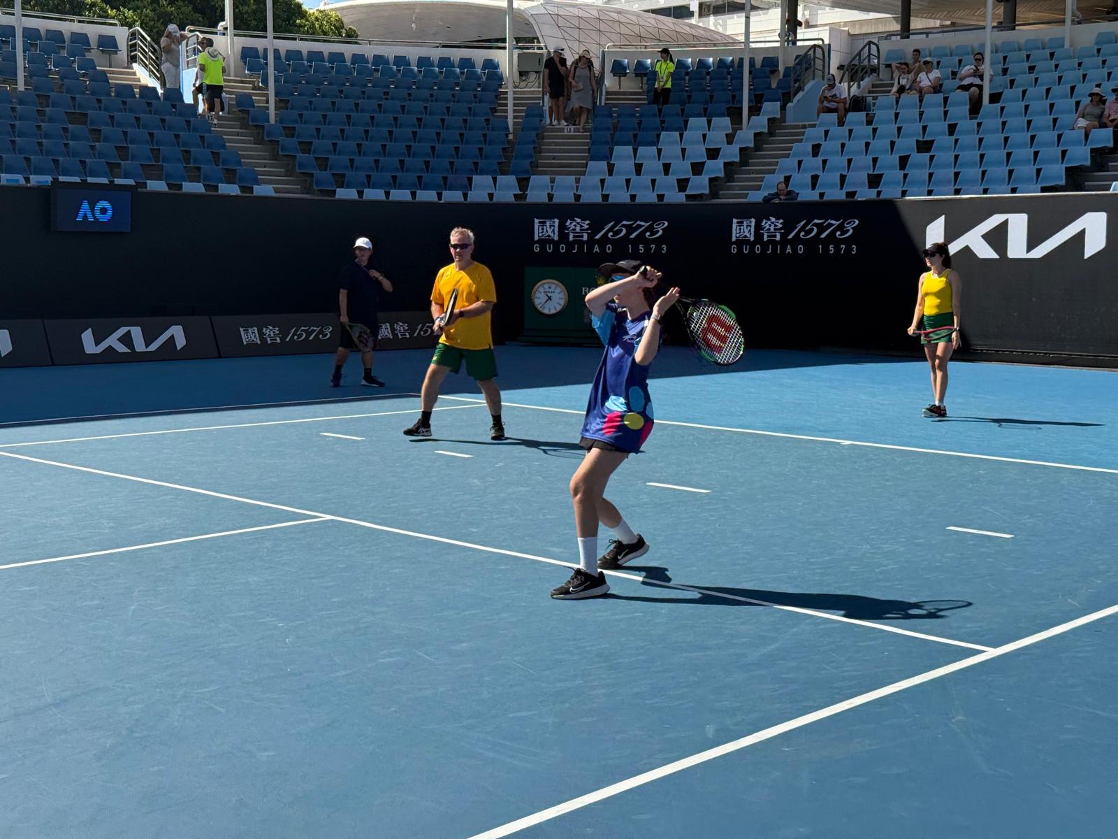 Blind and vision impaired players participating at AO 2025 All Abilities Day