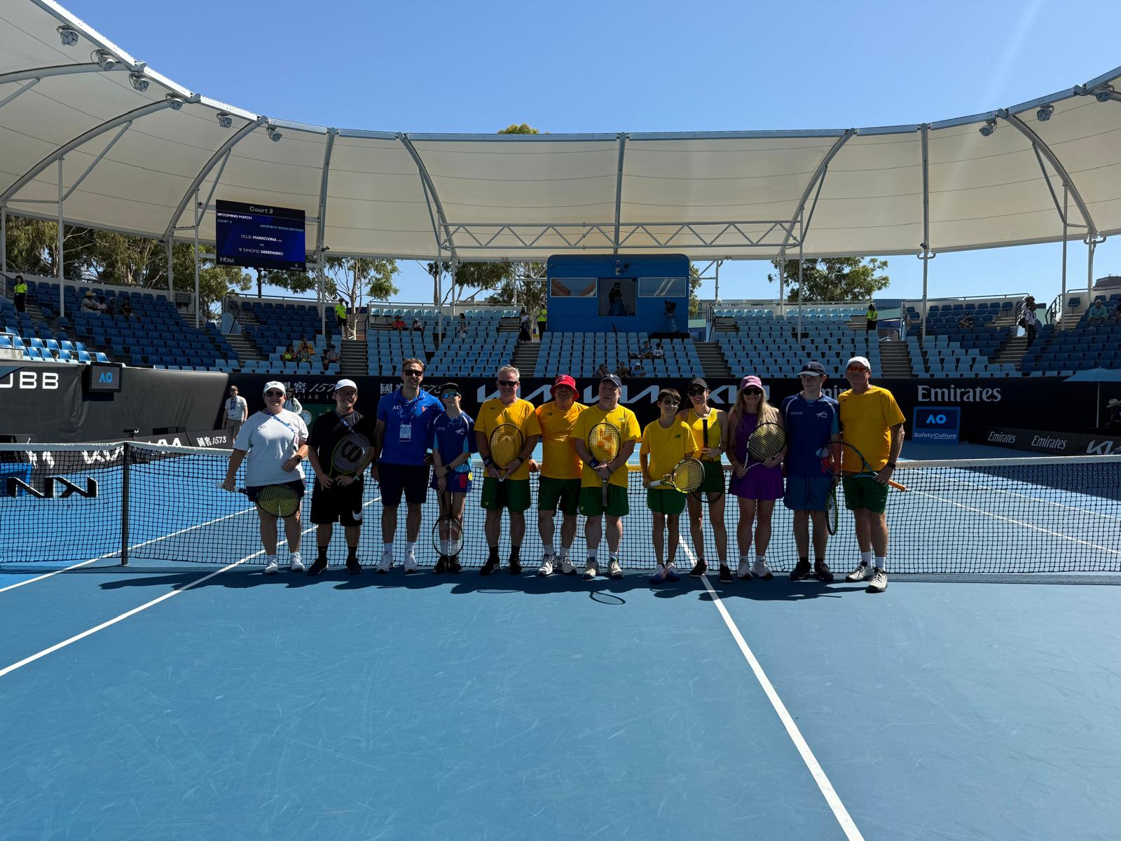 Blind and vision impaired players participating at AO 2025 All Abilities Day