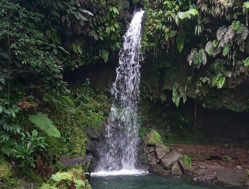 Waterfalls, Sulphur Spa & Volcanic Black Sand Beach