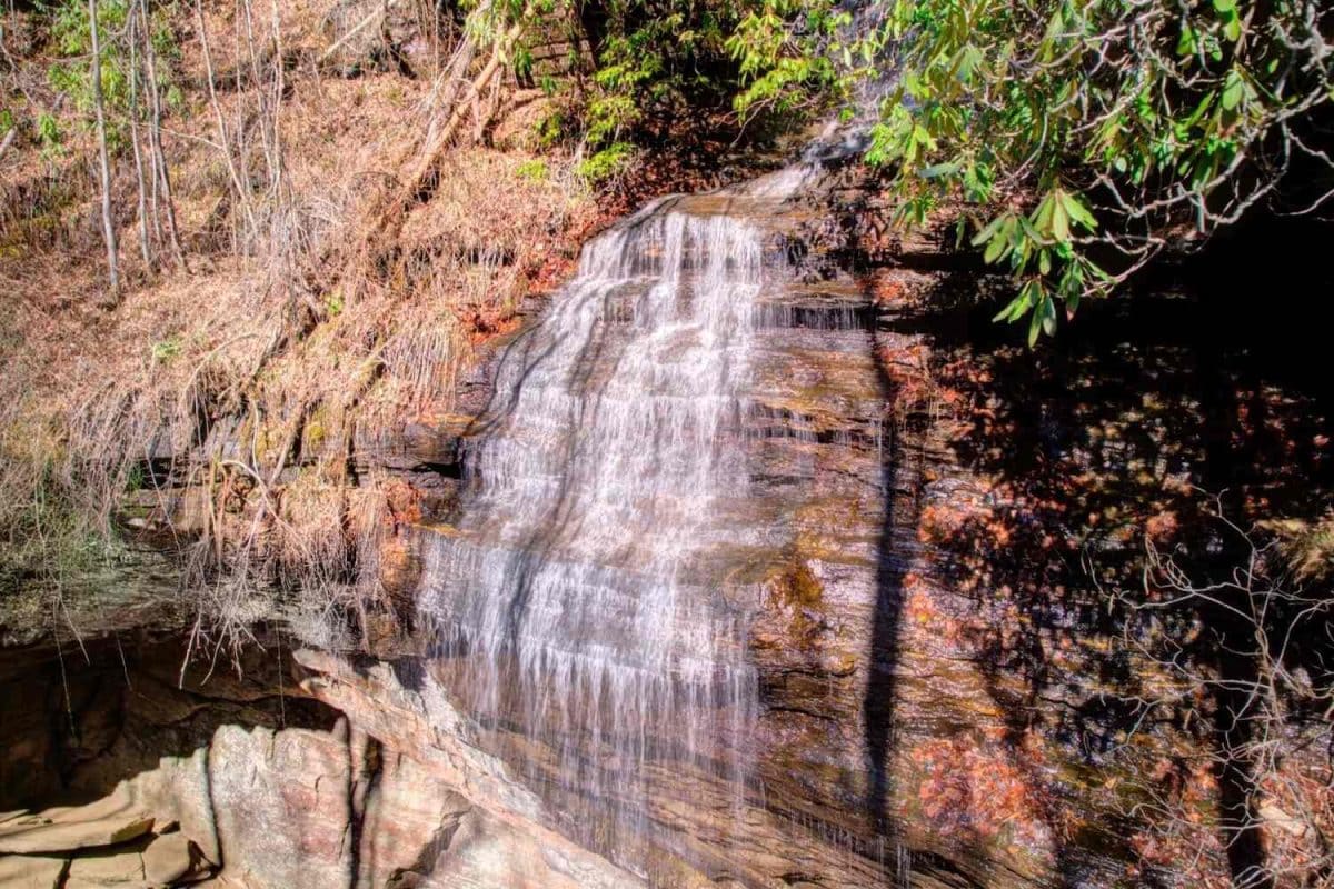Moore Cove Falls in North Carolina