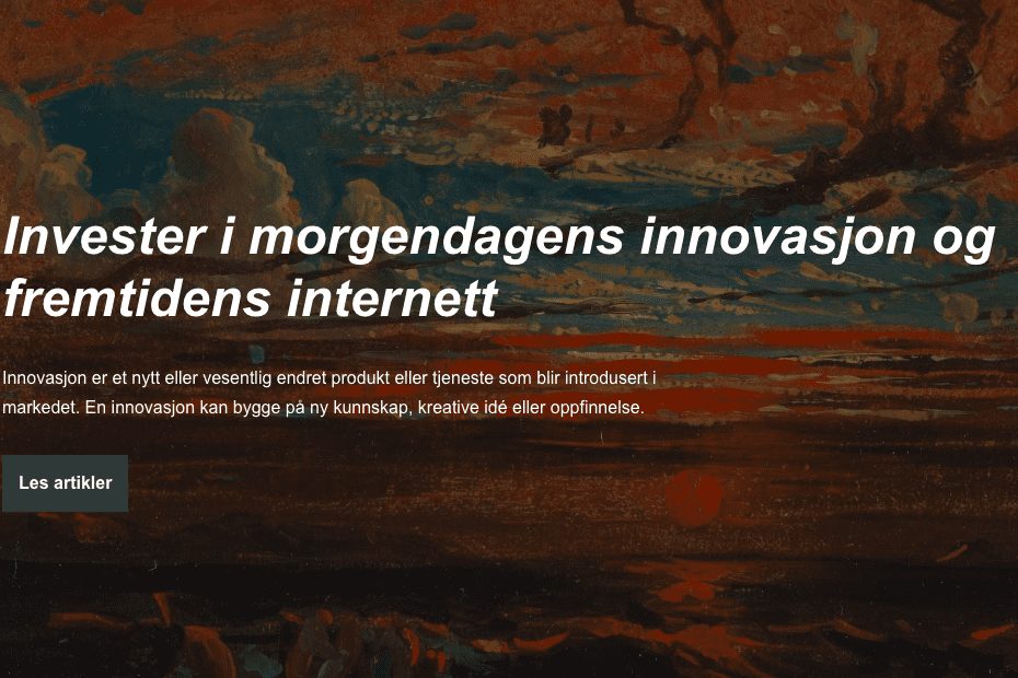 Innovasjon og fremtidens internett