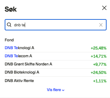 Søke etter fond investering