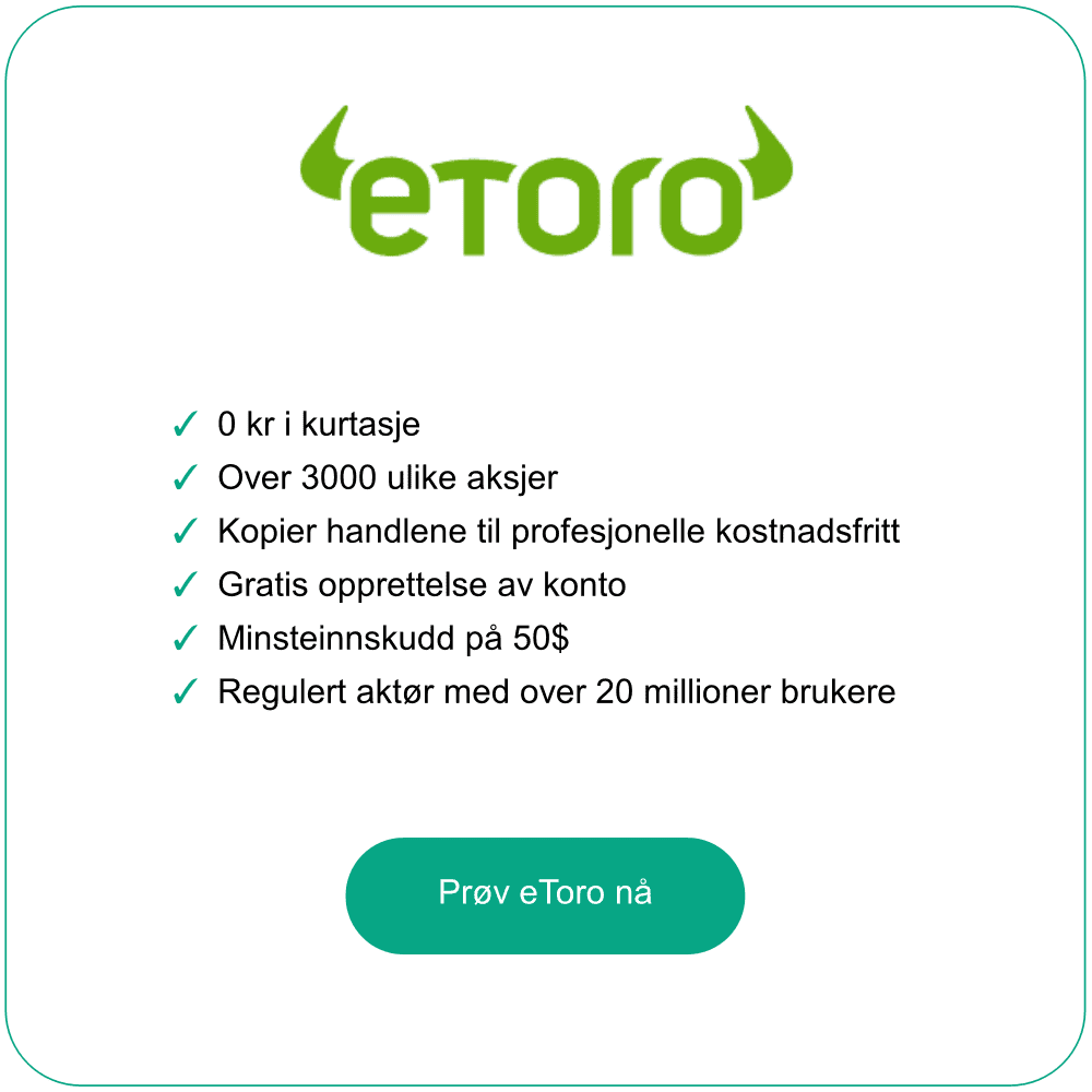 Kjøp aksjer hos eToro. Investeringstips.no. 