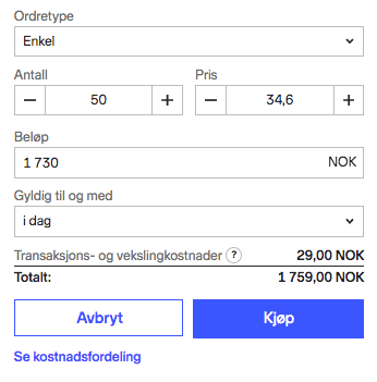 Trading hos Nordnet. 