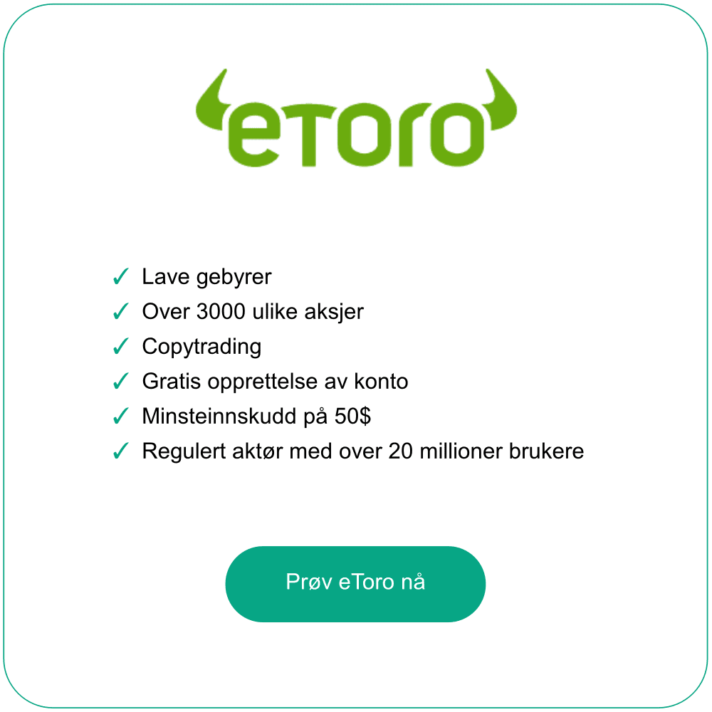 Kjøpe aksjer hos eToro. Investeringstips. 