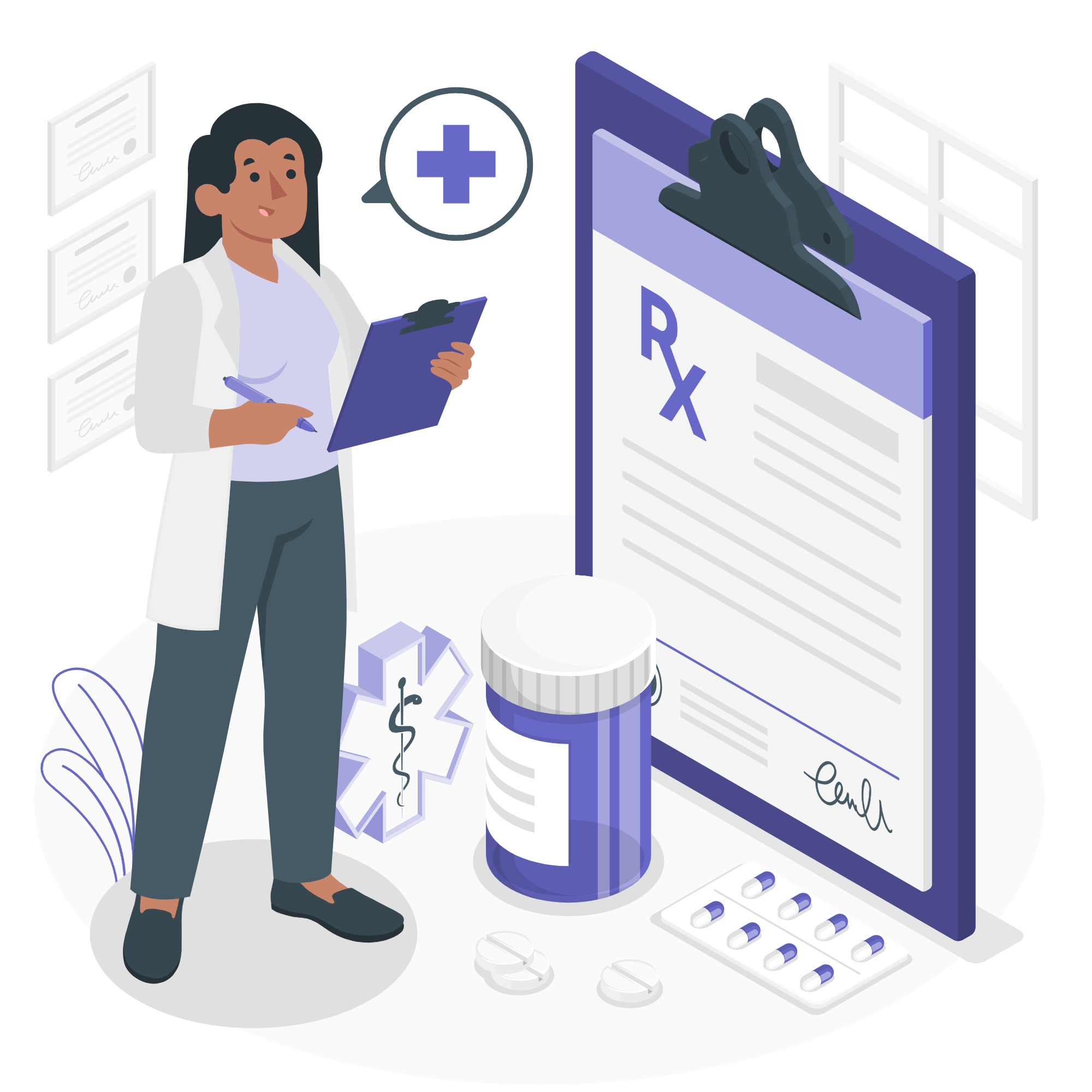 Image illustrating medical coordination: Depicts healthcare professionals assessments and coordinating patient care, ensuring comprehensive and effective treatment