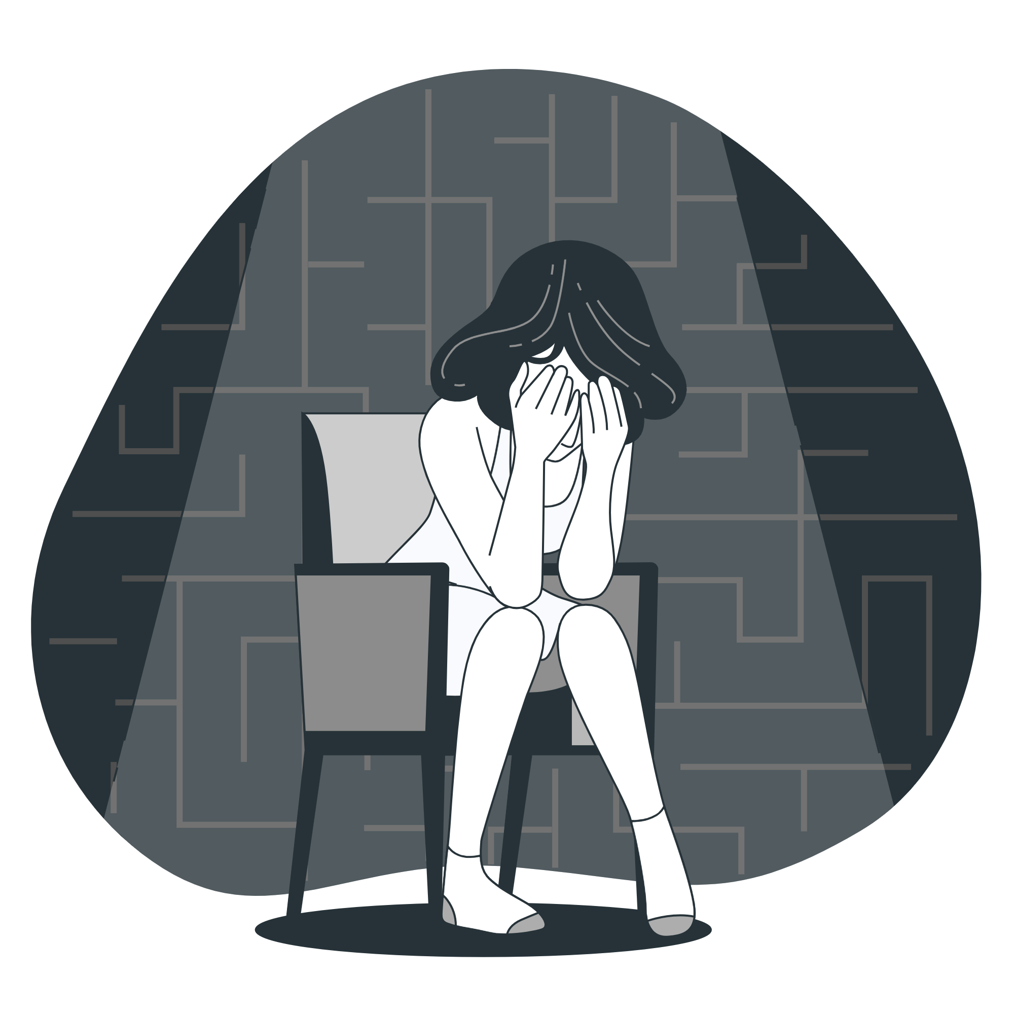 Image representing mental illness awareness: A person feeling helpless and alone, emphasizing empathy and mental health care