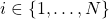 i\in\{1,\ldots,N\}